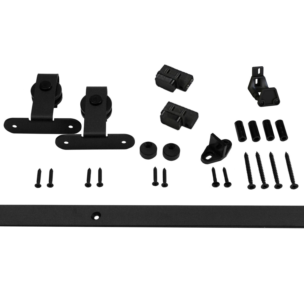 Orca Hardware FTTM-MINI-BL-5 black barn door track kit