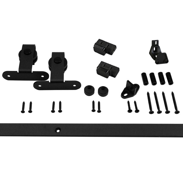 Orca Hardware FTTM-MINI-BL-5 black barn door track kit
