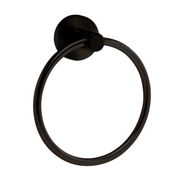GEO GBA-GBCTR Contemporary Metal Circle Towel Ring - Matte Black