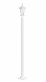 Dabmar Lighting GM1121-L18-65K-W white post light & pole