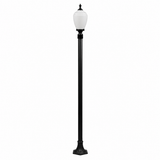 Dabmar Lighting GM2851-L18-30K-B black post light & pole