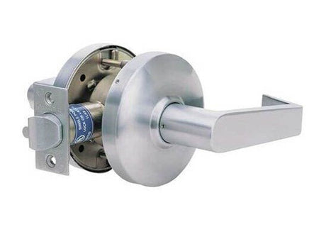 Cal-Royal GN30 Grade 1 Passage Door Lever with 2-3/4" Backset in satin chrome, additional view