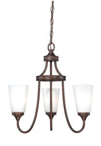 Vaxcel H0051 Lorimer Steel 3L Mini Chandelier Venetian Bronze