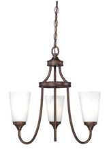 Vaxcel H0051 Lorimer Steel 3L Mini Chandelier Venetian Bronze