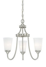 Vaxcel H0052 H0051 Lorimer Steel 3L Mini Chandelier Satin Nickel