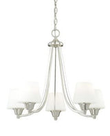 Vaxcel H0099 Calais Steel 5L Chandelier Satin Nickel