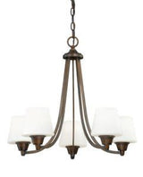 Vaxcel H0102 H0099 Calais Steel 5L Chandelier Venetian Bronze