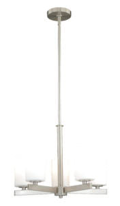 Vaxcel H0119 Glendale Steel 5L Chandelier Satin Nickel