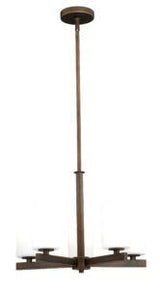 Vaxcel H0120 H0119 Glendale Steel 5L Chandelier Sienna Bronze