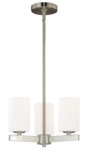 Vaxcel H0121 Glendale Steel 3L Chandelier Satin Nickel
