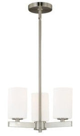 Vaxcel H0121 Glendale Steel 3L Chandelier Satin Nickel