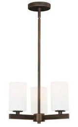 Vaxcel H0122 H0121 Glendale Steel 3L Chandelier Sienna Bronze