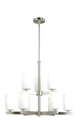 Vaxcel H0123 Glendale Steel 9L Chandelier Satin Nickel