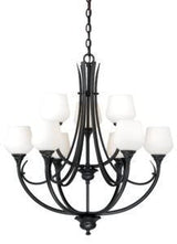 Vaxcel H0128 H0127 Grafton Steel 9L Chandelier Oil Rubbed Bronze