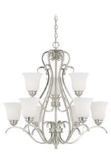 Vaxcel H0151 Hartford Steel 9L Chandelier Satin Nickel
