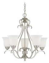 Vaxcel H0153 Hartford Steel 5L Chandelier Satin Nickel