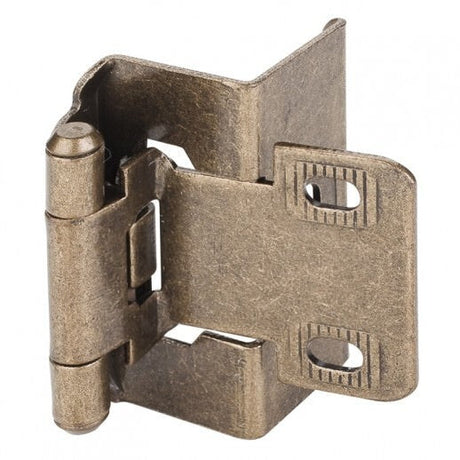 Hardware Resources H6441BB overlay full wrap hinge in polished brass, additional view