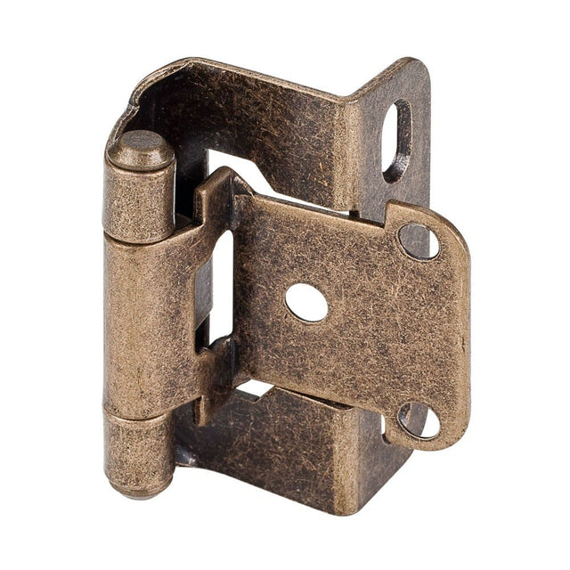 Hardware Resources H7441BB burnished brass partial wrap cabinet hinge
