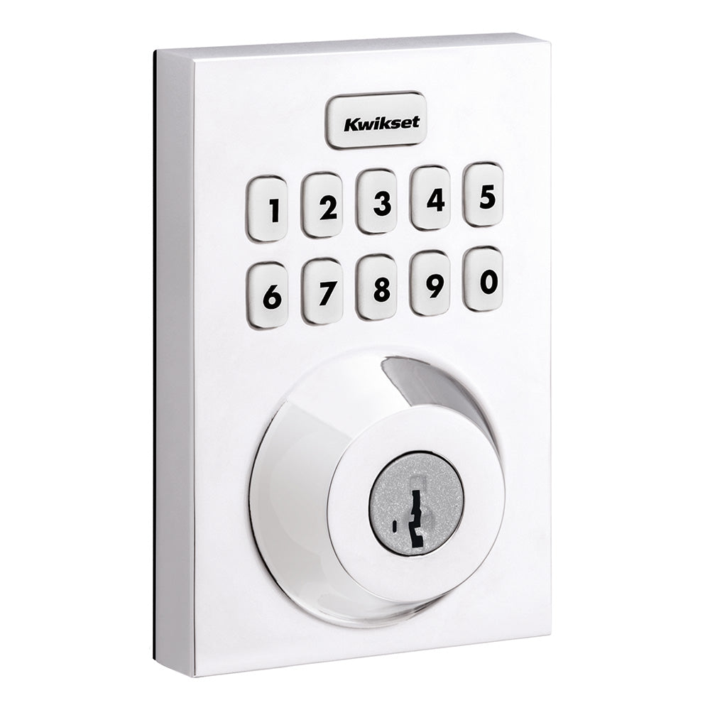 Kwikset HC620CNTZW700LR Contemporary Home Connect Keypad Connected Smart Lock Deadbolt in Bright Chrome