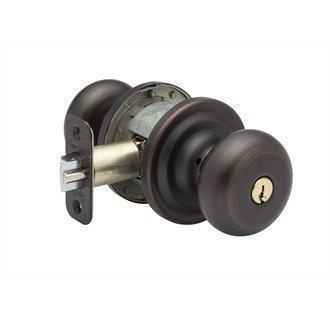 Copper Creek HK4040PB polished brass keyed entry door knob
