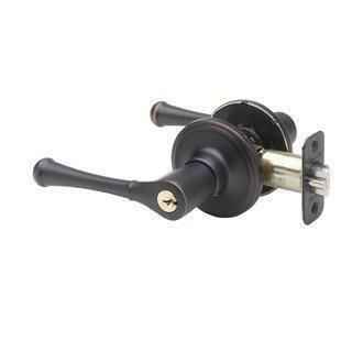 Copper Creek HL2240PS polished stainless keyed entry door lever