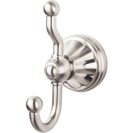 Top Knobs HUD2BSN brushed satin nickel double robe hook