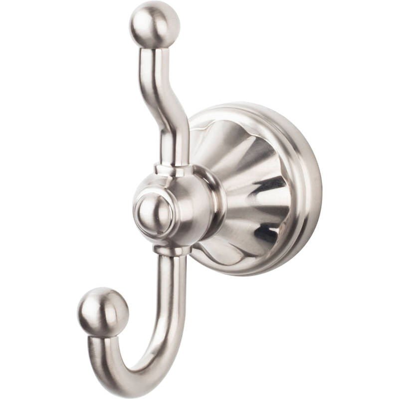 Top Knobs HUD2BSN brushed satin nickel double robe hook
