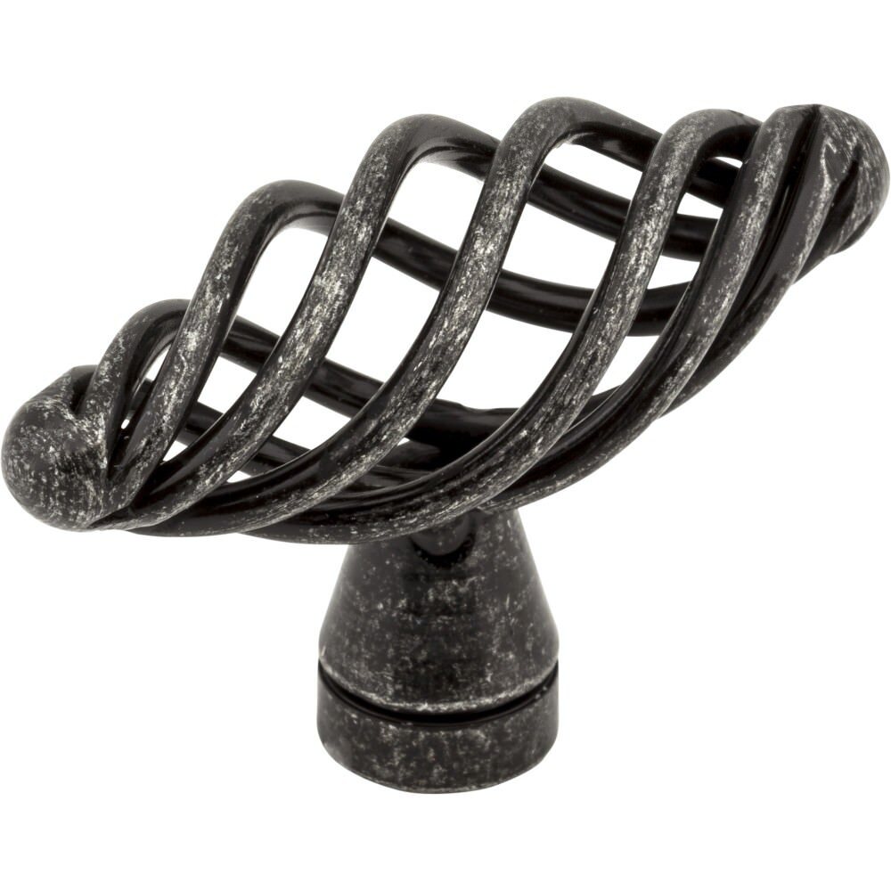 Jeffrey Alexander I350-SIM Zurich 2" Zinc Cabinet Knob Distressed Antique Silver