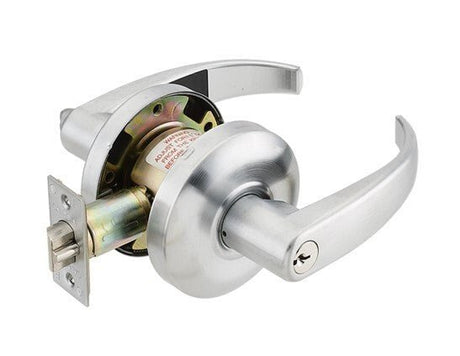 Cal-Royal ICSL00-26D keyed entry keyed entry door lever in satin chrome, additional view