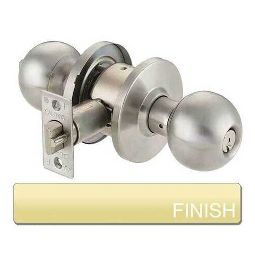 Cal-Royal ICBA00-3 bright polished brass keyed entry door knob