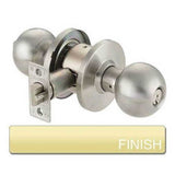 Cal-Royal ICBA00-3 bright polished brass keyed entry door knob