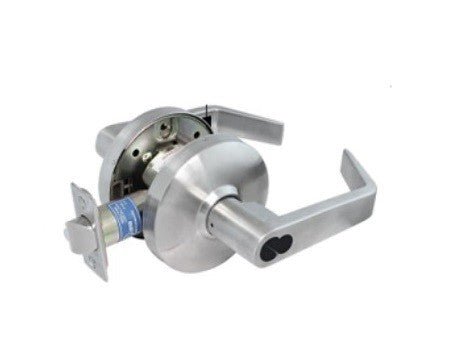 Cal-Royal ICCGN03 Grade 1 Clutch SFIC Classroom Door Lever Lockset with 2-3/4" Backset Less Core in satin chrome, additional view