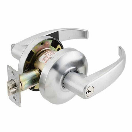 Cal-Royal ICSL00-26D satin chrome keyed entry door lever