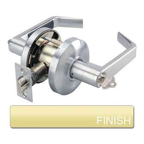 Cal-Royal ICSL00-3 bright polished brass keyed entry door lever