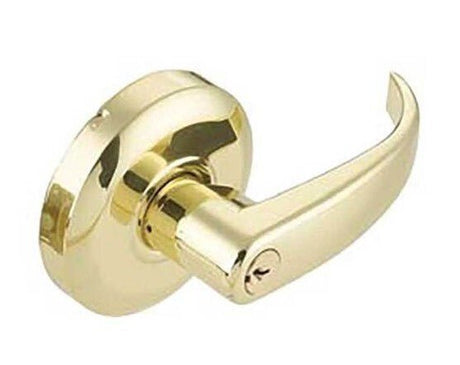 Cal-Royal ICSL03 Grade 2 SFIC Classroom Door Lever Lockset with 2-3/4" Backset Less Core in polished brass, additional view