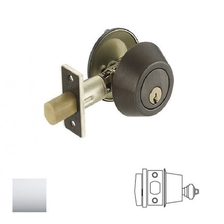 Cal-Royal ICT220-26D sfic deadbolt in satin chrome, additional view
