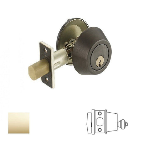 Cal-Royal ICT220-3 sfic deadbolt in polished brass, additional view