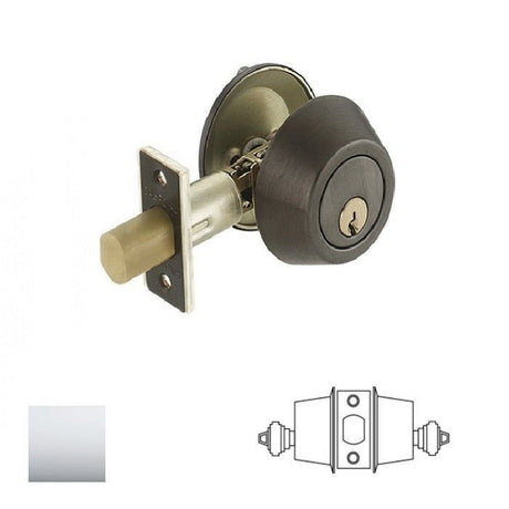 Cal-Royal ICT330-26D sfic deadbolt in satin chrome, additional view