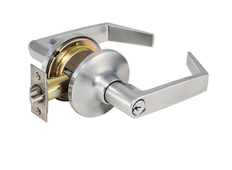 Sure-Loc Hardware JK101-T 26D Jackson Tubular passage passage door lever in satin chrome, front view