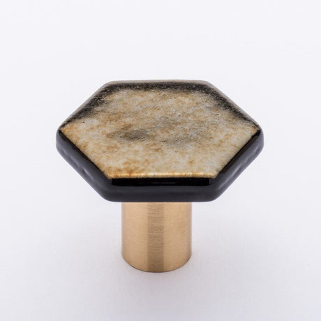 Sietto K-1703-SB satin brass cabinet knob