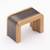 Sietto K-2000-G-SB gunmetal/satin brass cabinet knob