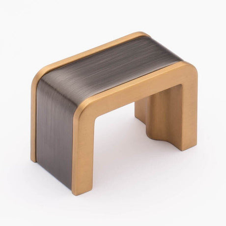 Sietto K-2000-G-SB gunmetal/satin brass cabinet knob