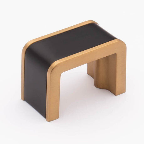 Sietto K-2000-MB-SB matte black/satin brass cabinet knob