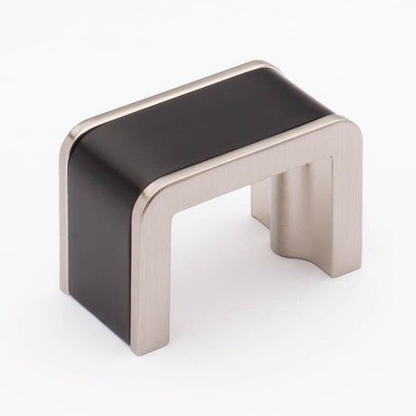 Sietto K-2000-MB-SN matte black/satin nickel cabinet knob