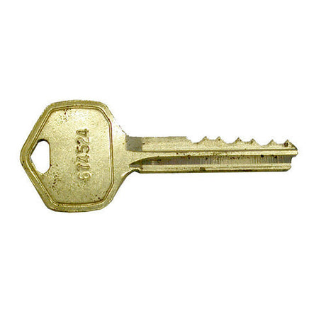 Falcon KB608A key blank, front view