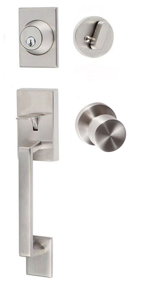 Sure-Loc KN507-R-BG-RD 15 satin nickel single cylinder handleset