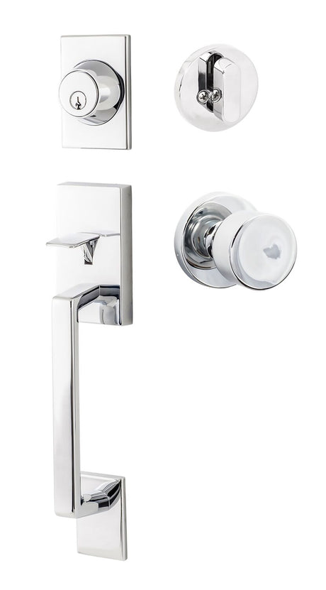 Sure-Loc KN507-R-BG-RD 26 polished chrome single cylinder handleset