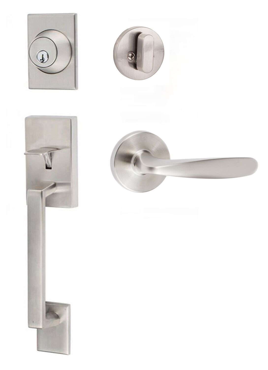 Sure-Loc KN507-R-TR 15 satin nickel single cylinder handleset