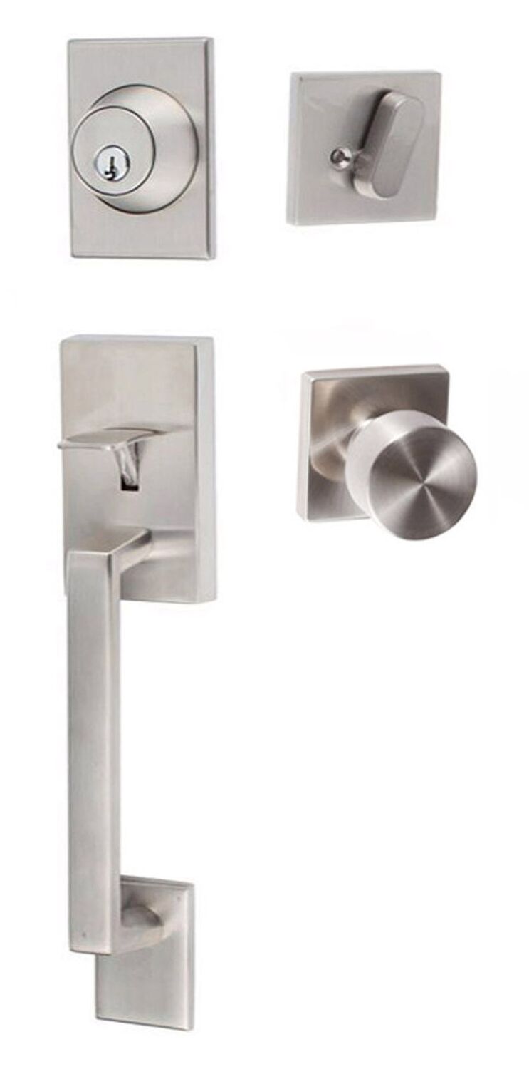Sure-Loc KN507-S-BG-SQ 15 satin nickel single cylinder handleset