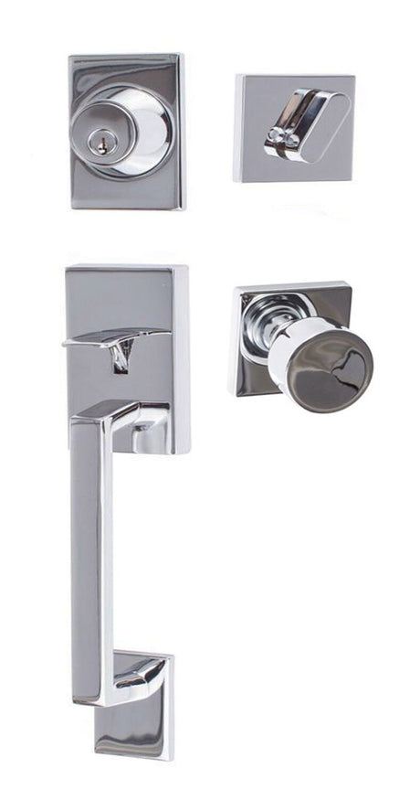 Sure-Loc KN507-S-BG-SQ 26 polished chrome single cylinder handleset